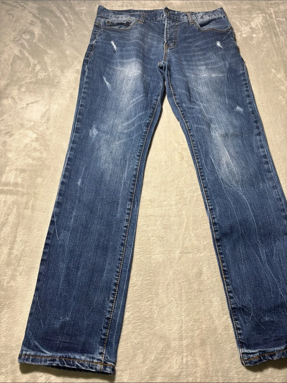 Aeropostale Men’s Skinny Jeans 31x32 Distressed Medium Wash Denim